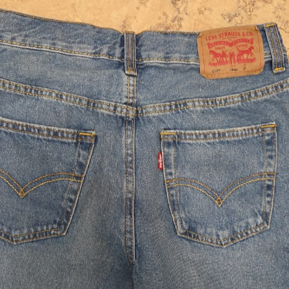 Levis Kids  Blue Distressed Denim Shorts Sz 14